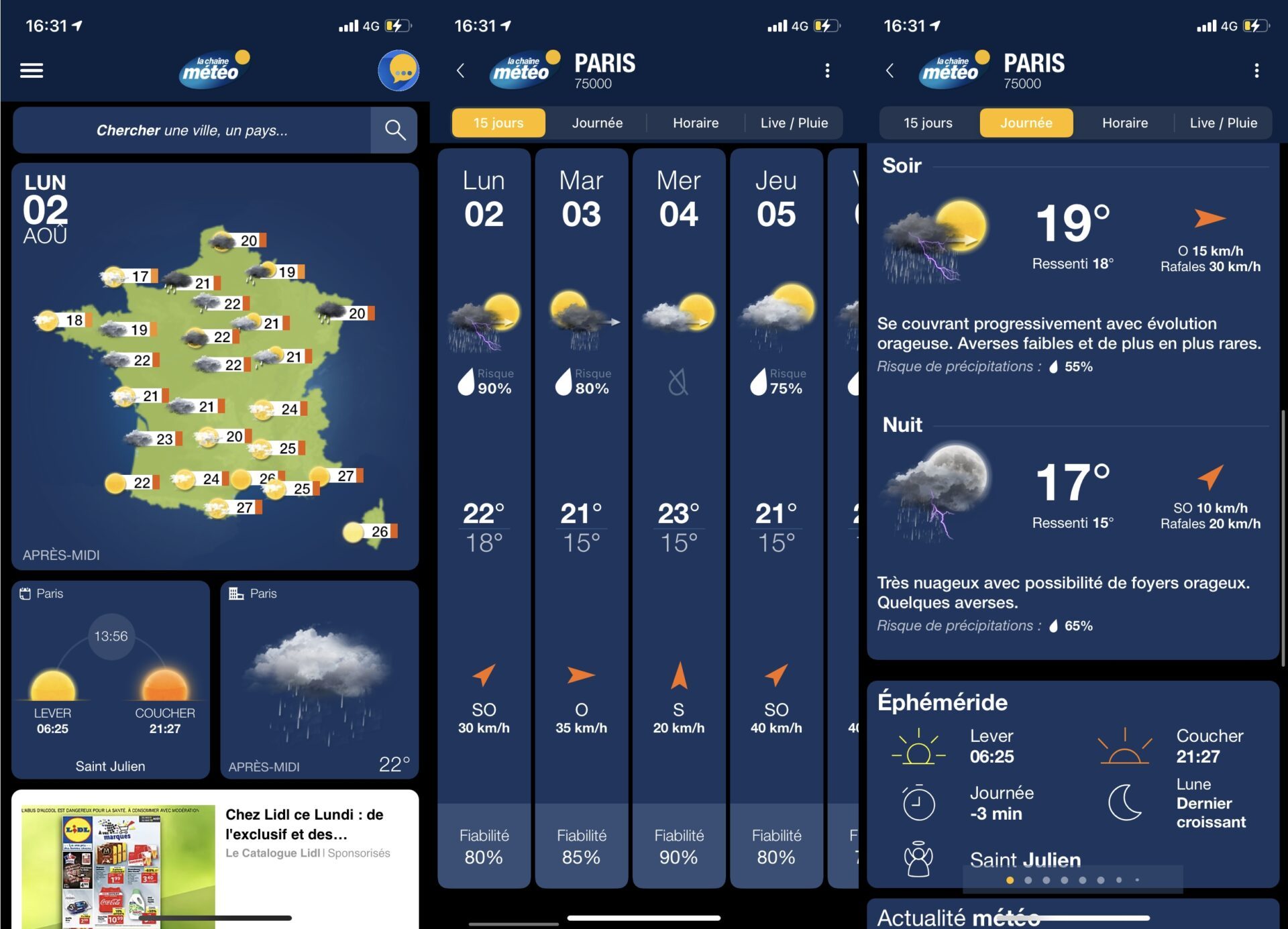 5 applications météo gratuites pour Android et iPhone