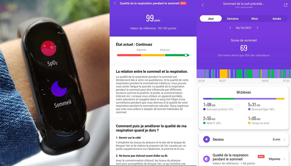 Le suivi du SpO2 et du sommeil laissent à désirer. 