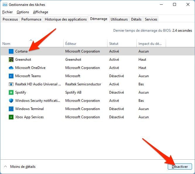 Windows 11 : comment désactiver les applications au démarrage ?