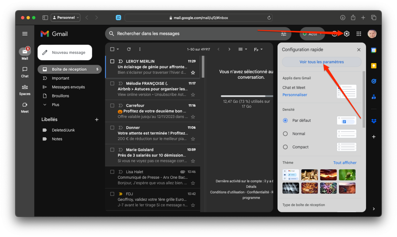 Gmail Tous Les Paramètres