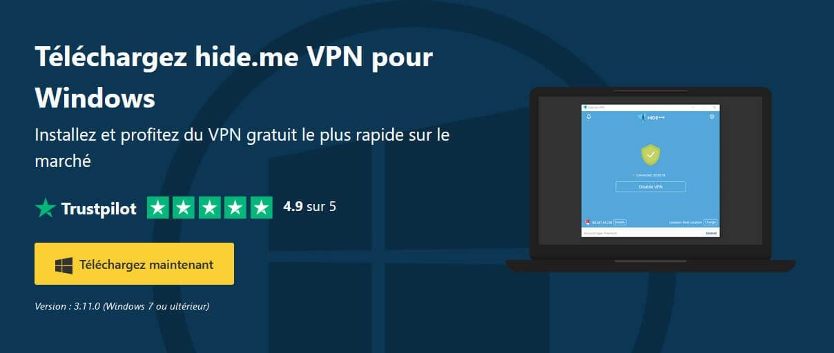 Hide me VPN gratuit Windows