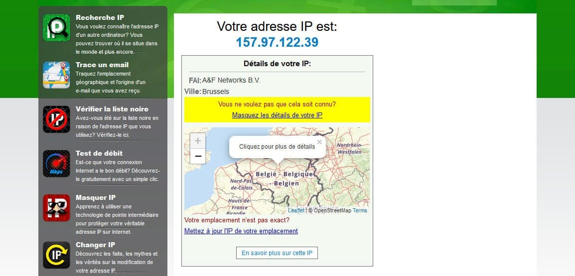 Localisation adresse IP