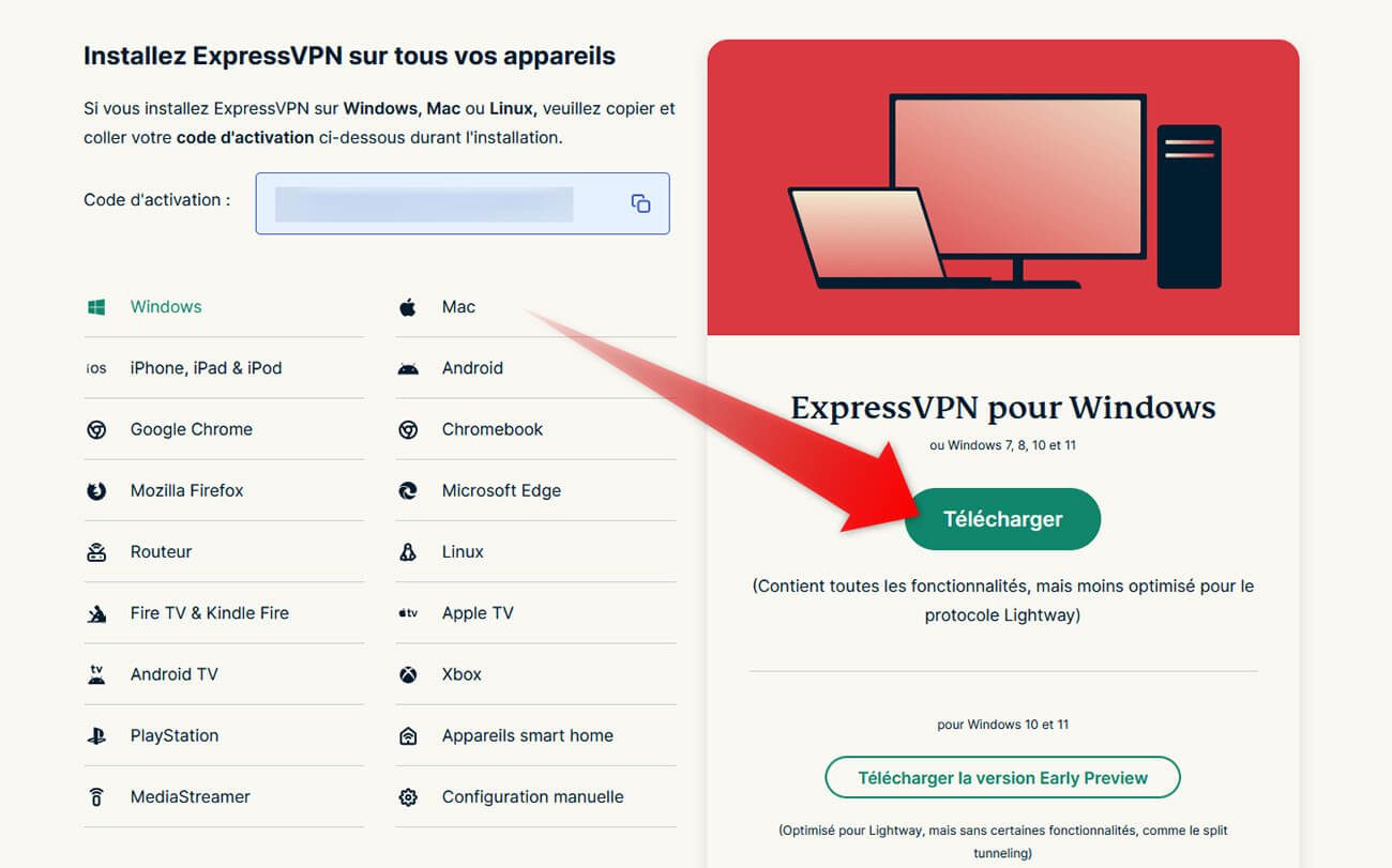 Téléchargement ExpressVPN Windows