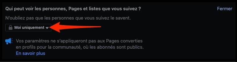 Facebook confidentialité