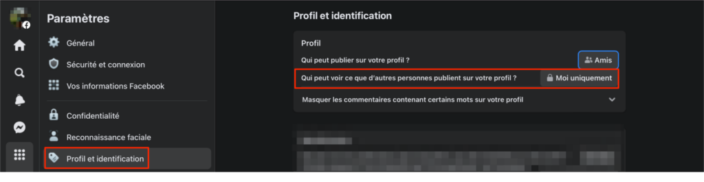 Facebook Confidentialité