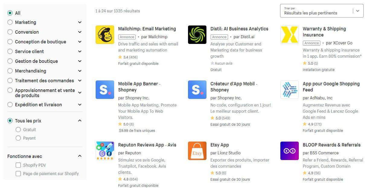 App Store Shopify