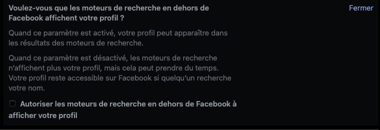 Facebook Confidentialité