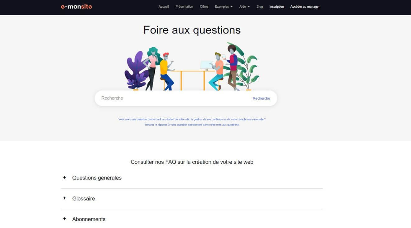 FAQ e-monsite