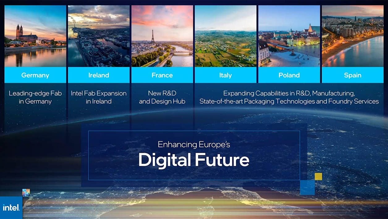 Intel a annoncé en début d'année 33,5 milliards d’euros d’investissement en Europe, première tranche d’un plan décennal de 80 milliards de dollars.