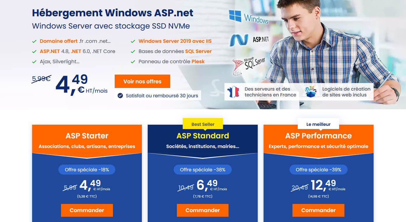 Hébergeur Windows ASP LWS