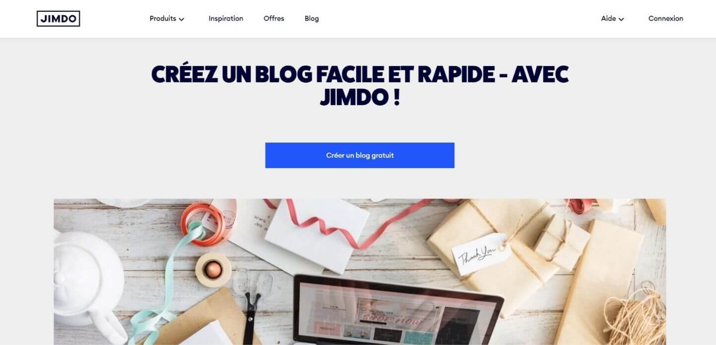 Jimdo pour créer un blog gratuit