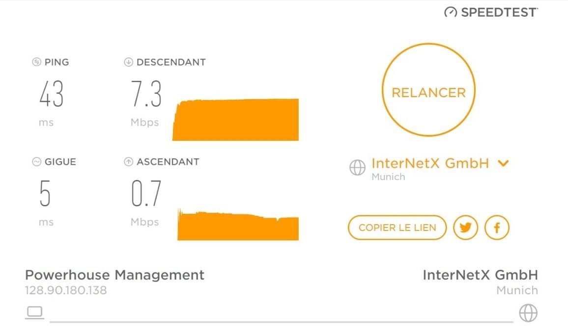 Test de connexion avec VyprVPN au Liechtenstein