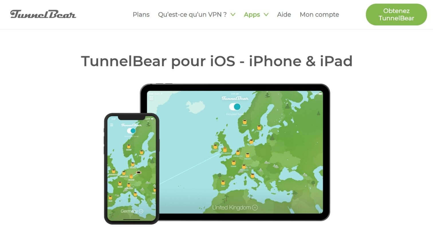 TunnelBear iPad