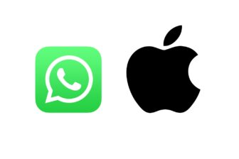 WhatsApp et Apple logo