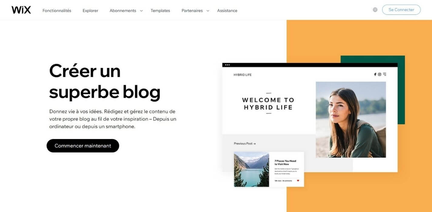 Wix pour créer un blog gratuit