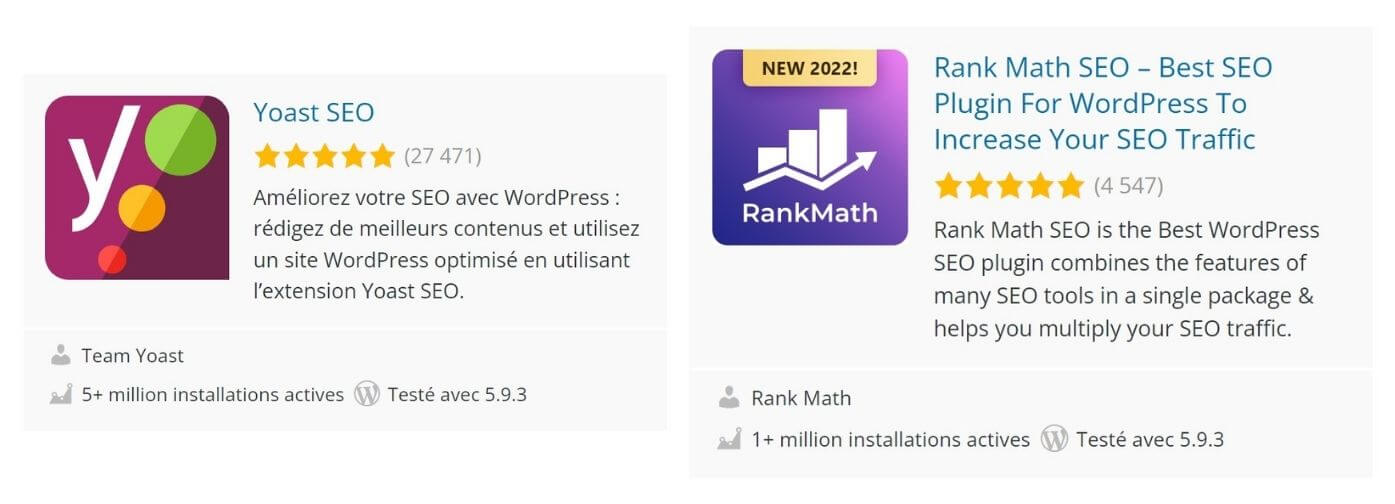 Yoast SEO + Rank Math