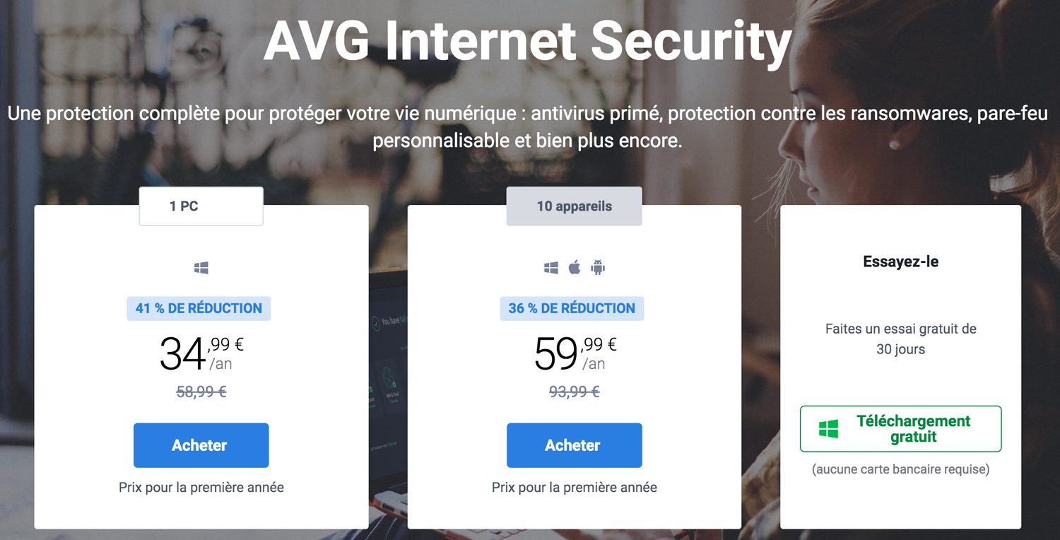 Antivirus AVG Internet Security prix