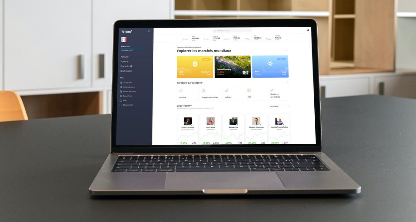 eToro plateforme échange crypto-monnaies