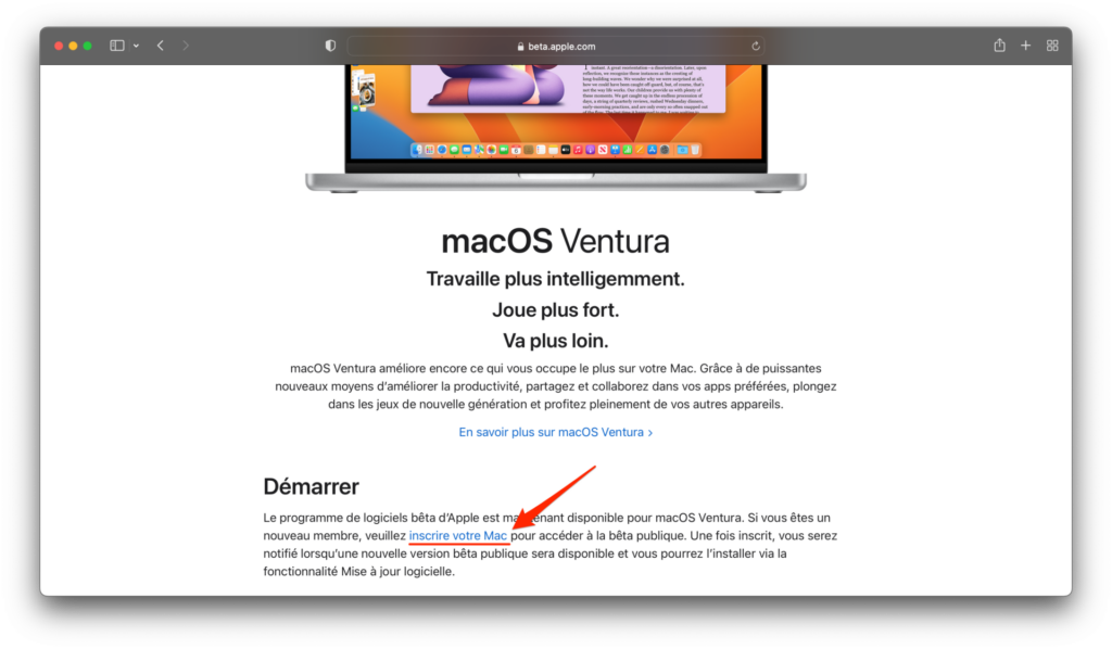 bêta publique macOS Ventura