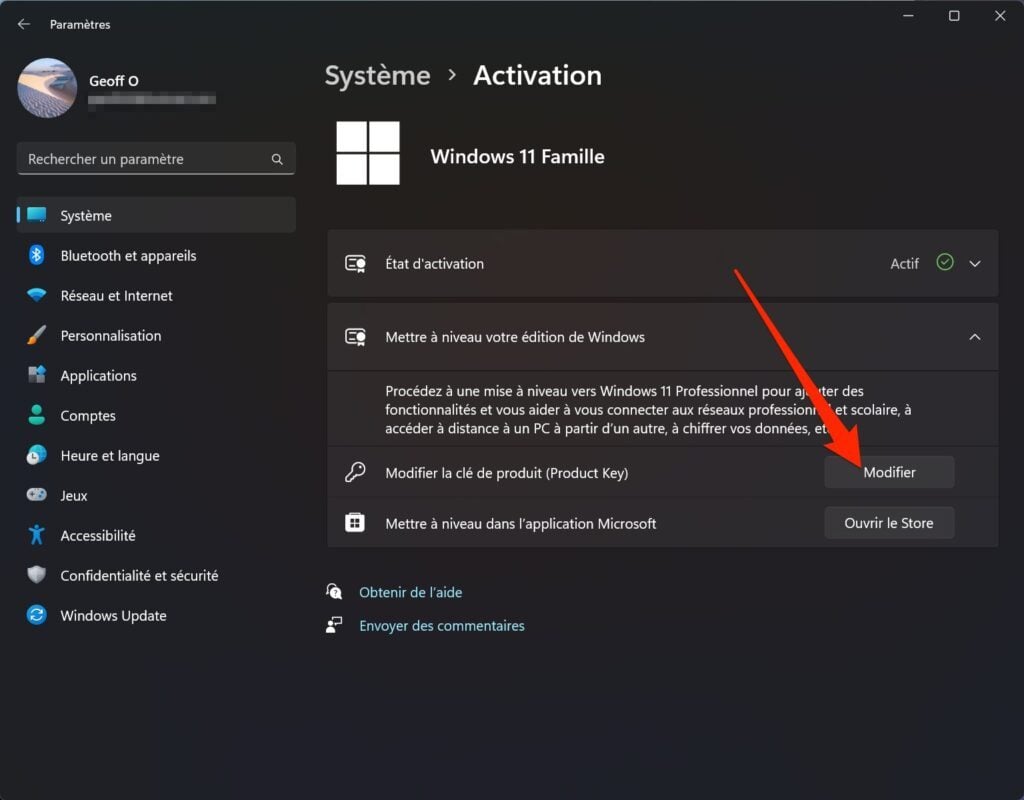 Mise à niveau Windows 11 Pro