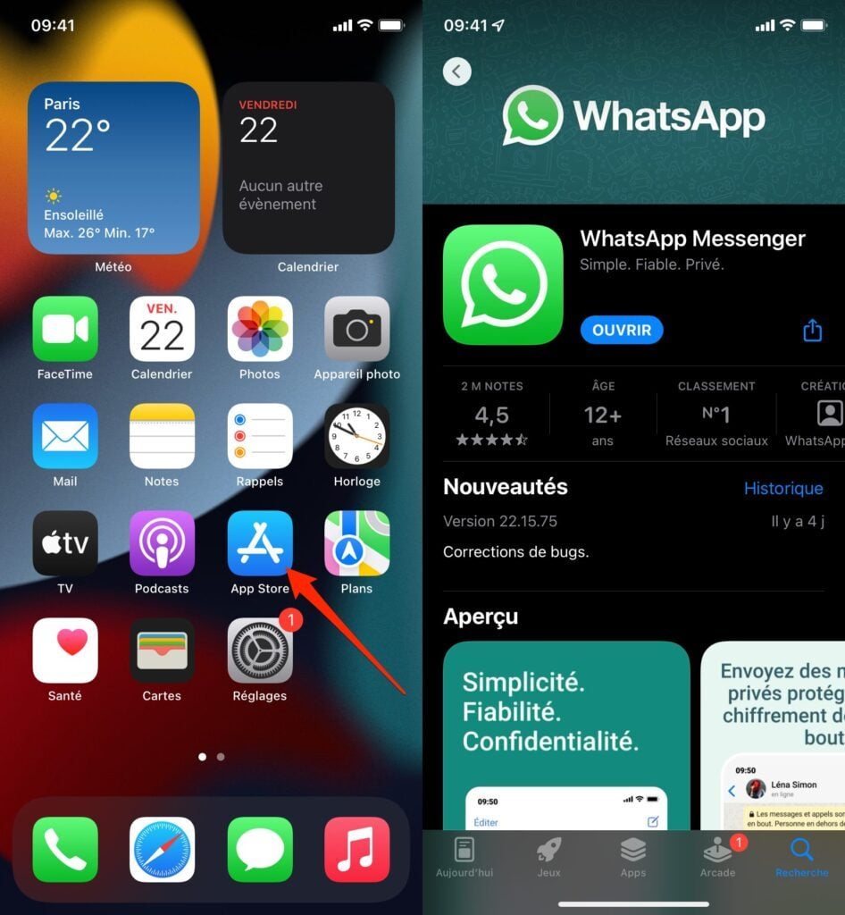 WhatsApp Migrer vers iOS