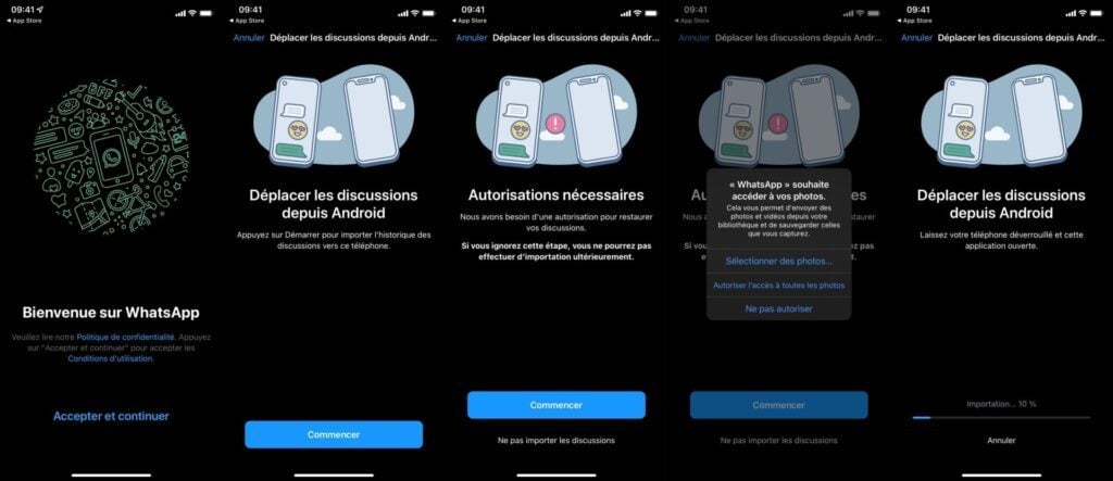 WhatsApp Migrer vers iOS