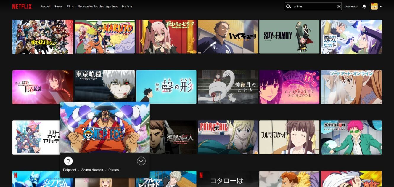 Animés sur Netflix Japon