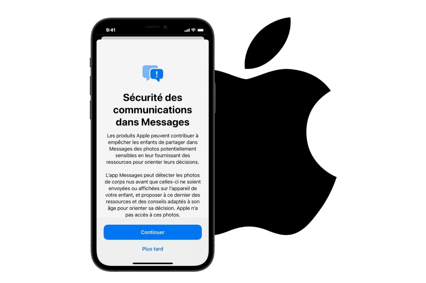 Apple déploie sa fonction destinée à protéger les utilisateurs mineurs de Messages contre les contenus sexuels.