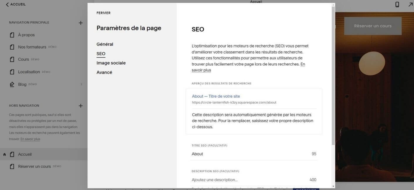 Le SEO avec Squarespace