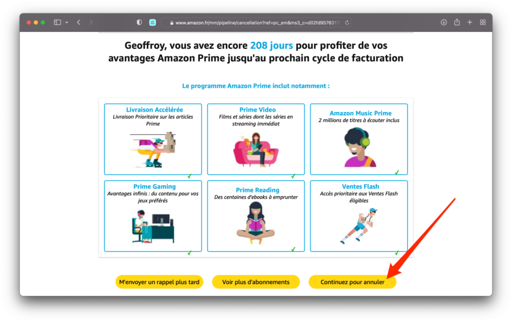 Résilier Amazon Prime
