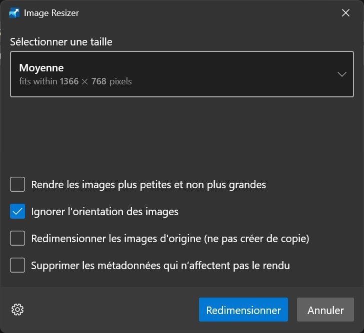 réduire le poids d'une photo