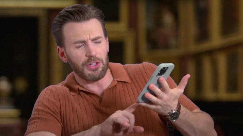 chris evans iphone 12