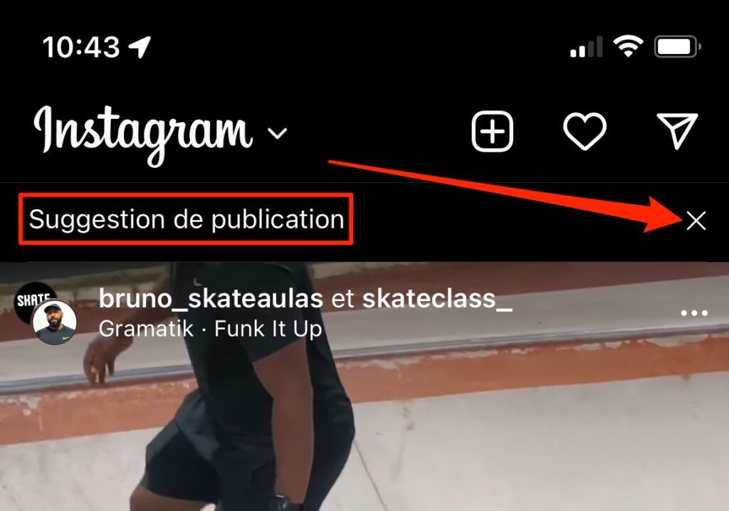 Instagram publication suggérée