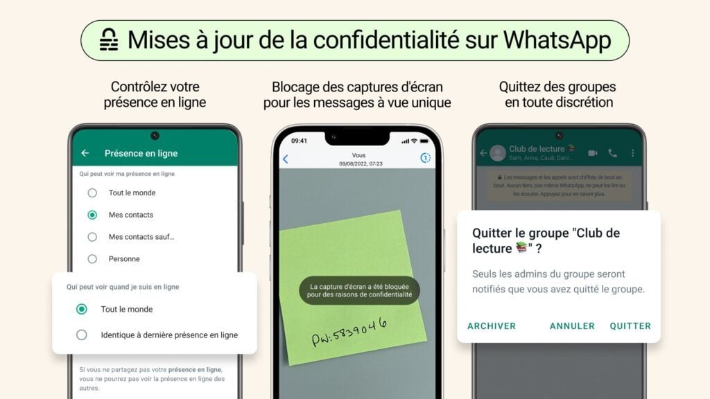 WhatsApp statut en ligne