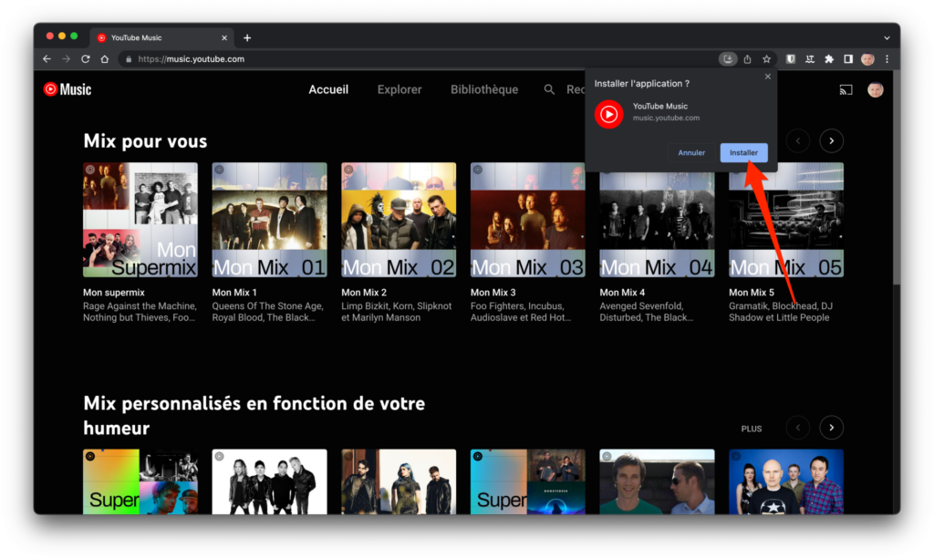 YouTube Music Chrome