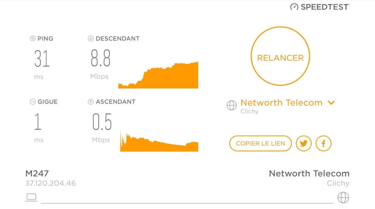 Test de connexion avec Hotspot Shield à Paris