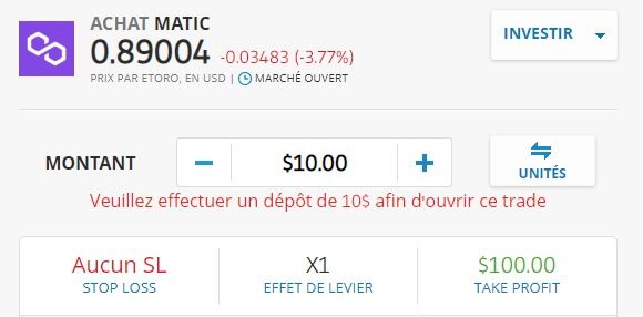 acheter matic sur etoro