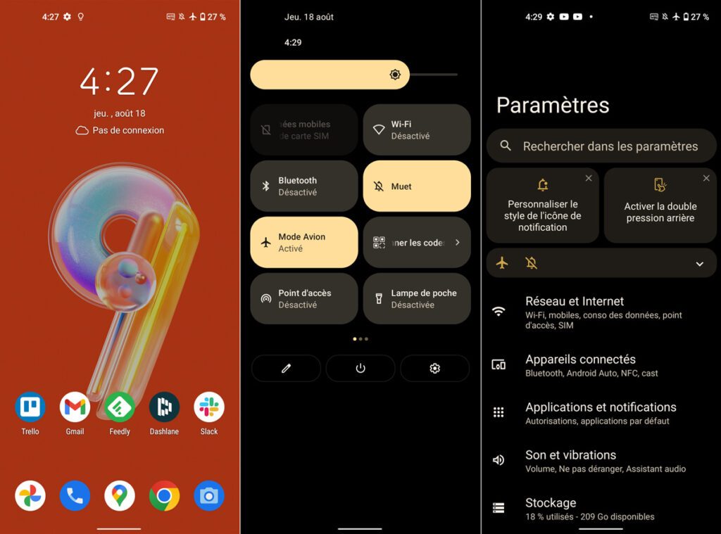 interface asus zenfone 9