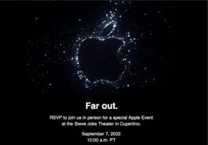 invitation apple keynote septembre 2022