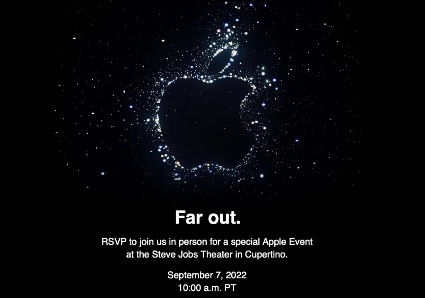invitation apple keynote septembre 2022