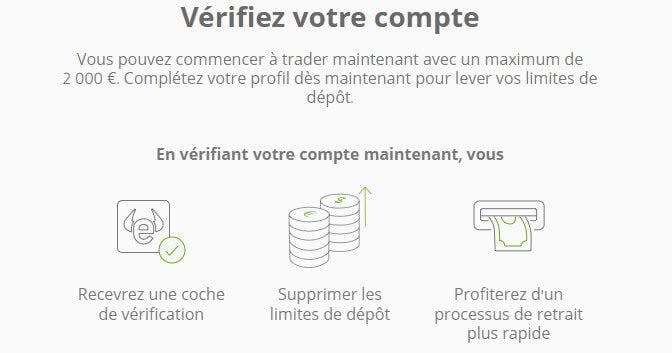 vérification compte eToro