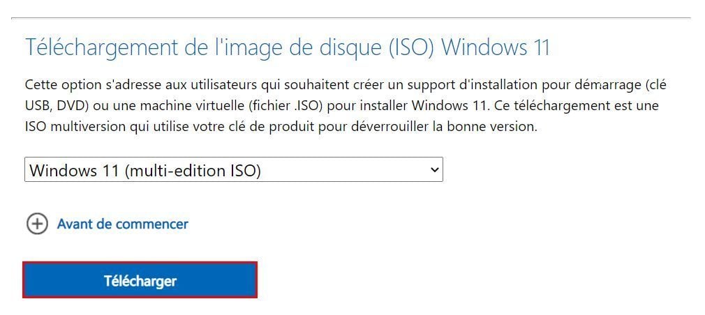 Télécharger l'iso de Windows 11 22H2