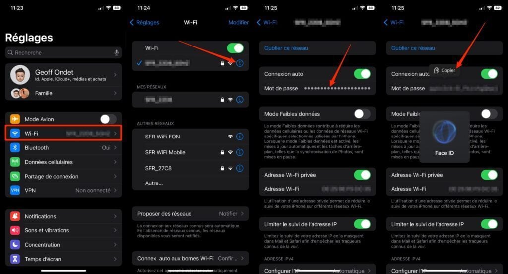 iOS 16 mot de passe Wi-Fi