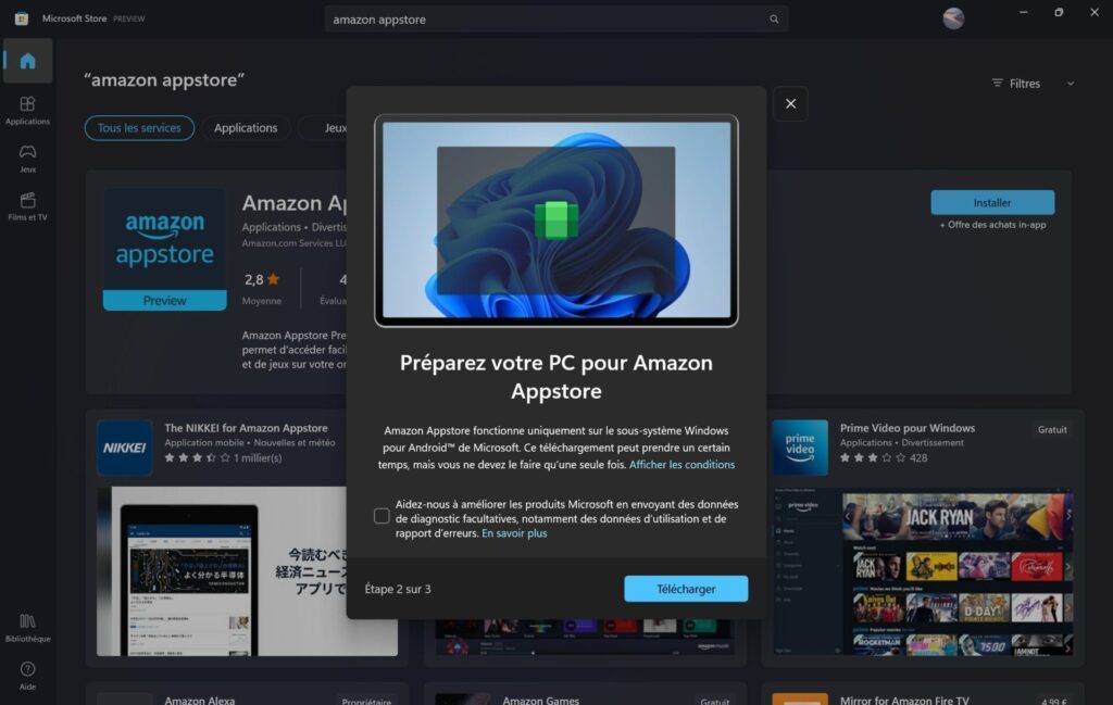 Amazon appstore Windows 11