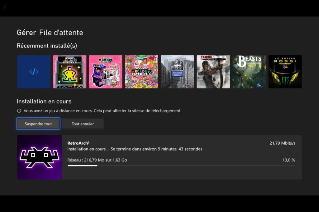 RetroArch sur Xbox