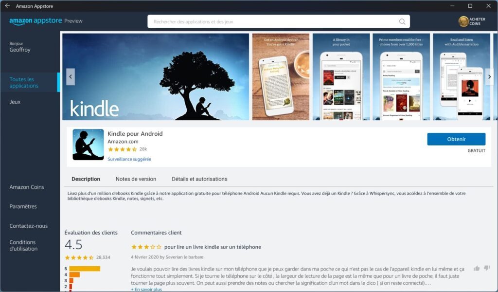 Amazon appstore Windows 11