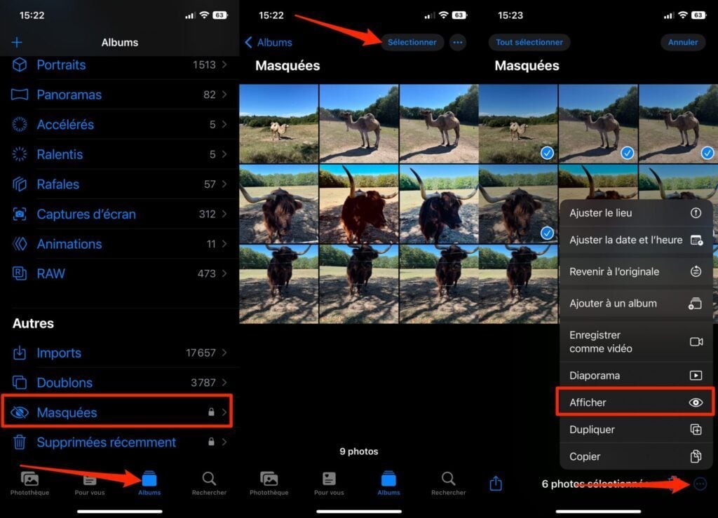 Comment cacher des photos sur un iPhone