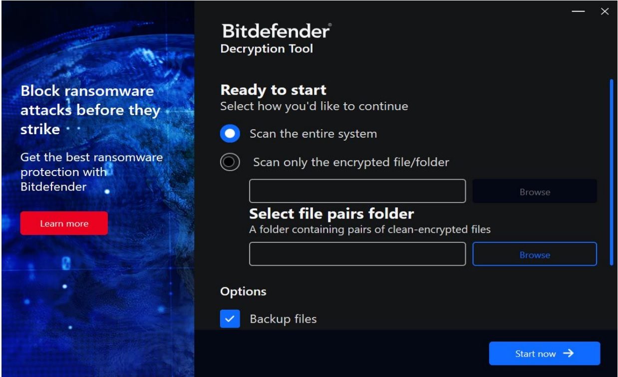 Bitdefender Decryption Tool