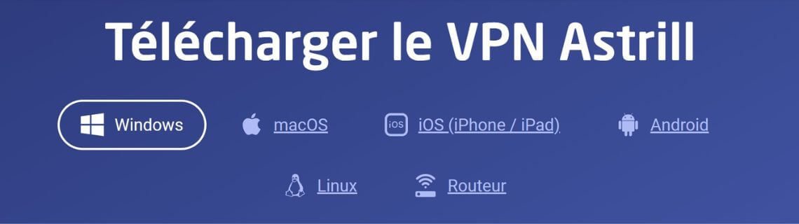 Compatibilités Astrill VPN