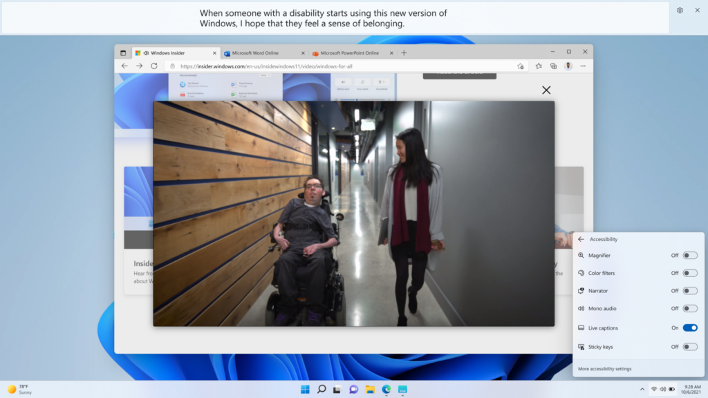 Windows 11 22H2 live subtitles